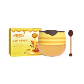 EELHOE Honey Lip Mask Moisturizing Exfoliating Lip Care Bee Lipstick (Quantity: 3pcs)